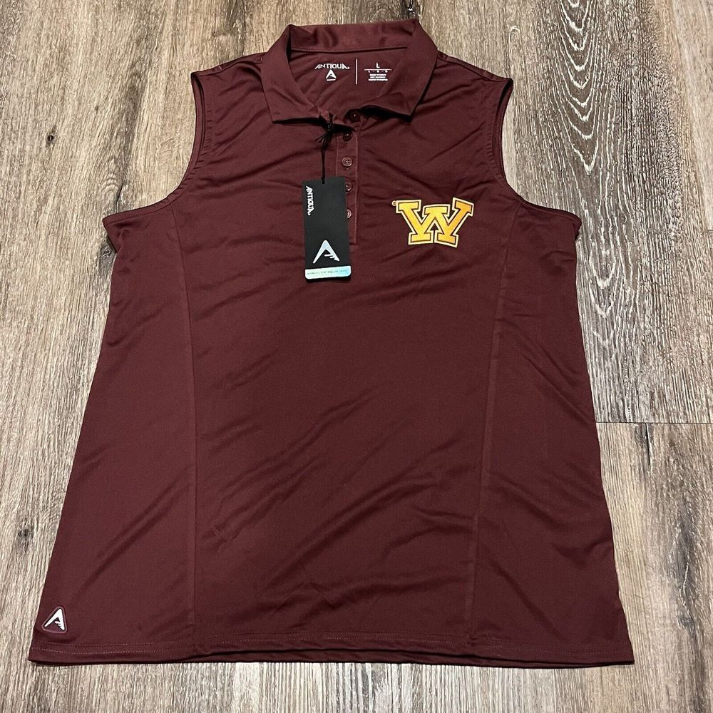 Washington Commanders Polo Shirt‎ Women Large Sleeveless Tennis Pickleball Golf